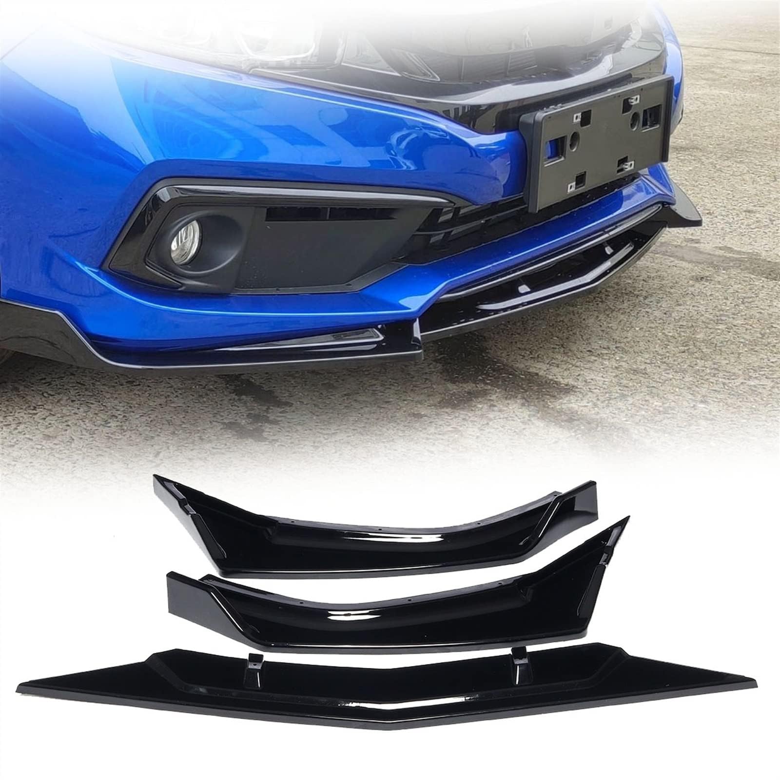 Aileron de Pare-Chocs Avant Civic 2016 2017 2018 2019 2020 Kit