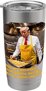 Donald Trump Cooking French Fries Fast Food Funny Election Stainless Steel Insulated Tumbler