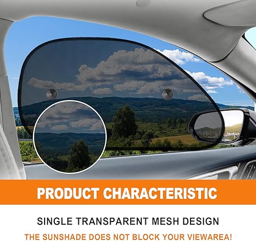 Miniatura 7 de 2 piezas de accesorios de coche para ventana lateral, protección contra reflejos y rayos UV para tu hijo, con protección solar UV, reduce el daño de