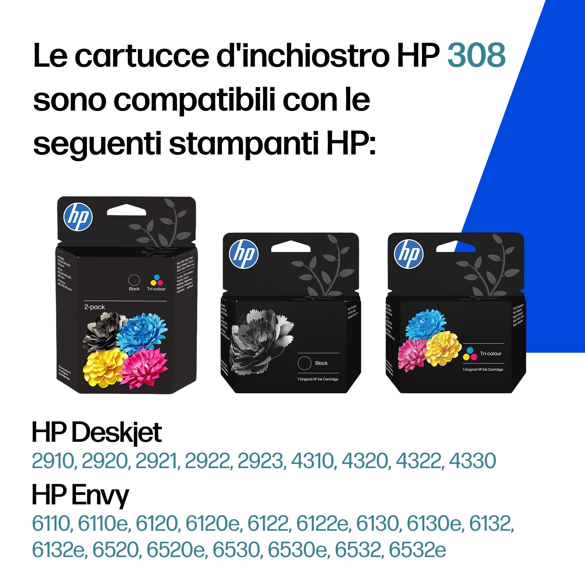 HP 308 Schwarz Tri-Color Original Druckerpatronen