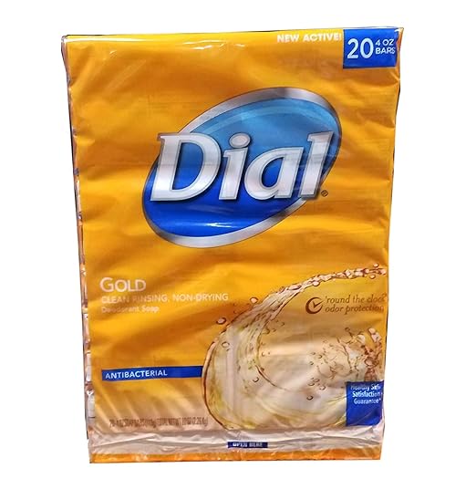 Dial Antibacterial Deodorant Gold Bar Soap, 4 Ounce (Pack