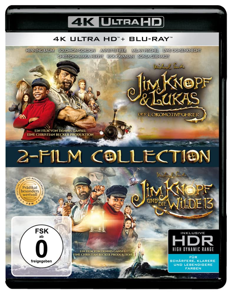 Jim Knopf & Lukas der Lokomotivführer + Jim Knopf und die Wilde 13 (2 4K Ultra HD) (+ 2 Blu-ray 2D)