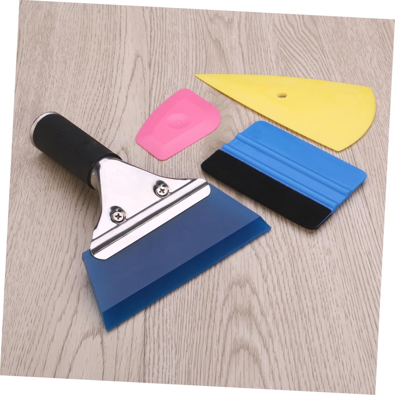 Unomor 8Pcs Window Tint Installation Kit Complete Vehicle Glass Film Squeegee and Scraper Tools for Film Application Lightweight Material Convenient Storage