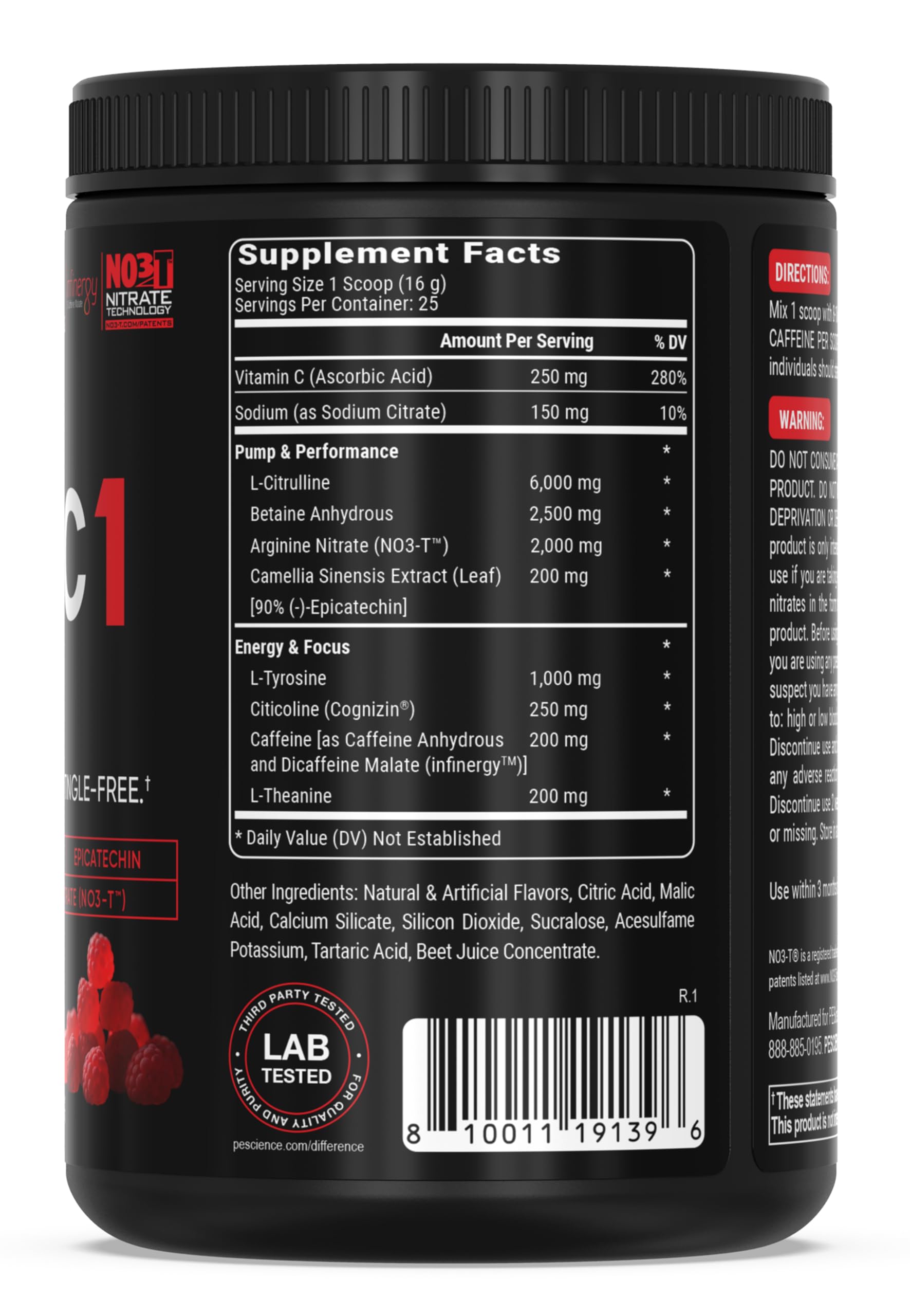 PEScience Prolific-1 Pre-Workout Powder, Red Razz Candy, 25 Scoops — Amazon image 2