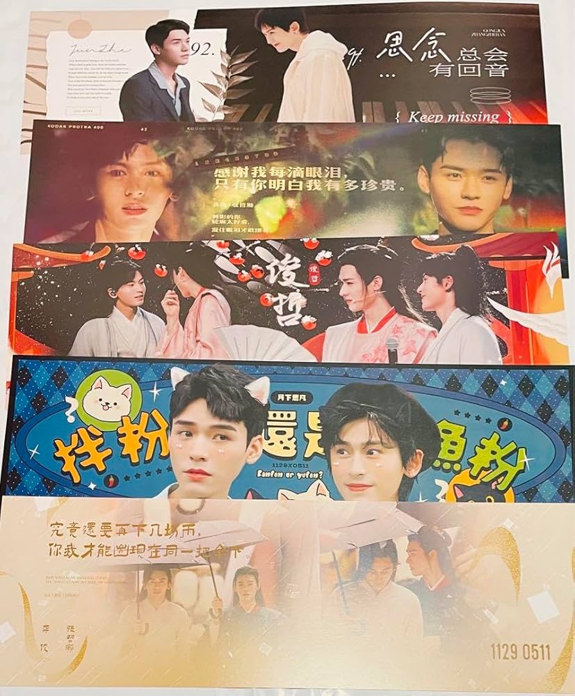 龚俊 張哲瀚 スローガン　手幅ポスター収納ホルダー　1 龚俊 張哲瀚 スローガン 手幅ポスター収納ホルダー 2 Amazon.co