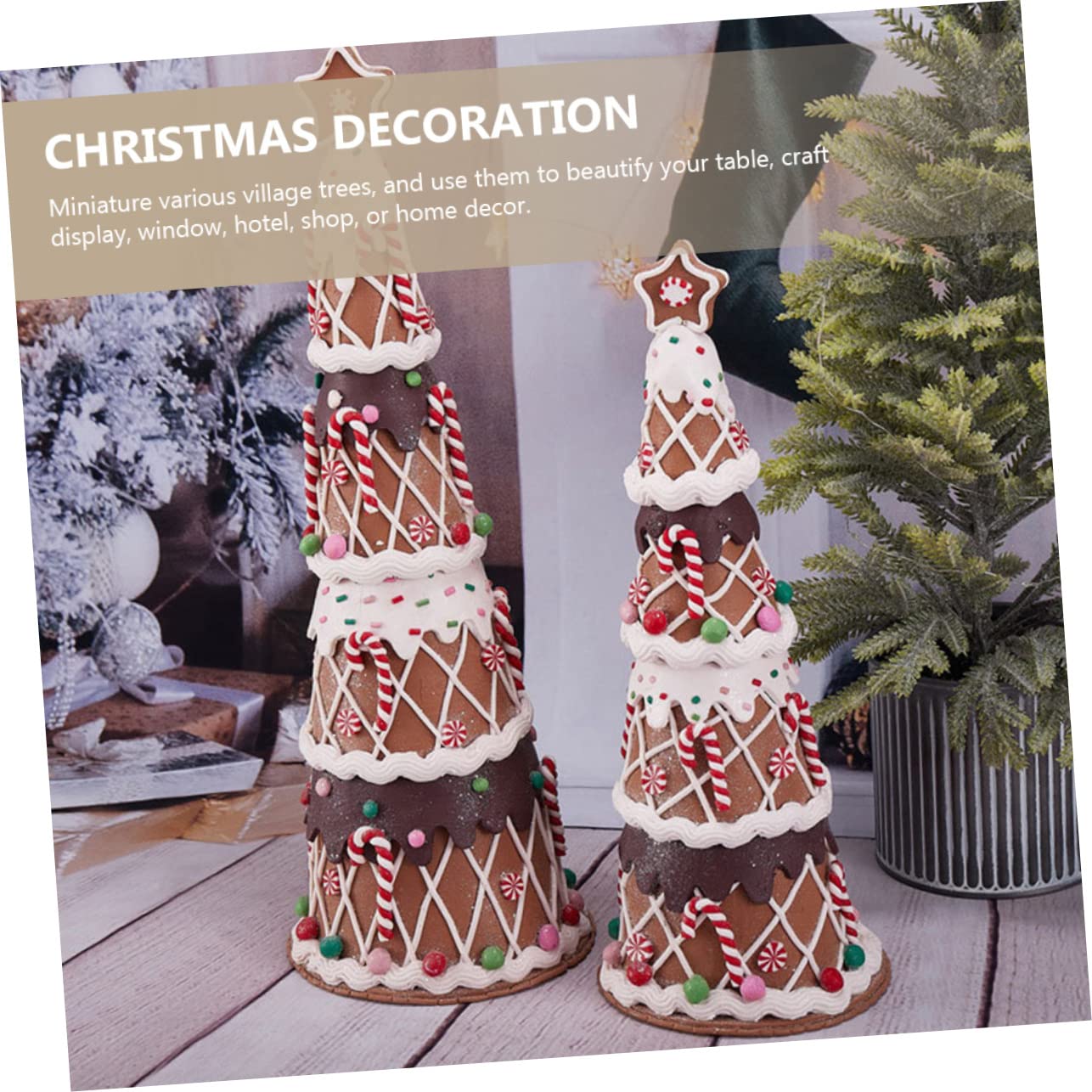 KOMBIUDA Albero di Natale in Plastica Design Candy da Tavolo Decorazione Natalizia Ornamento Natalizio Regali per Feste di Natale Compleanni Riunioni Famiglia