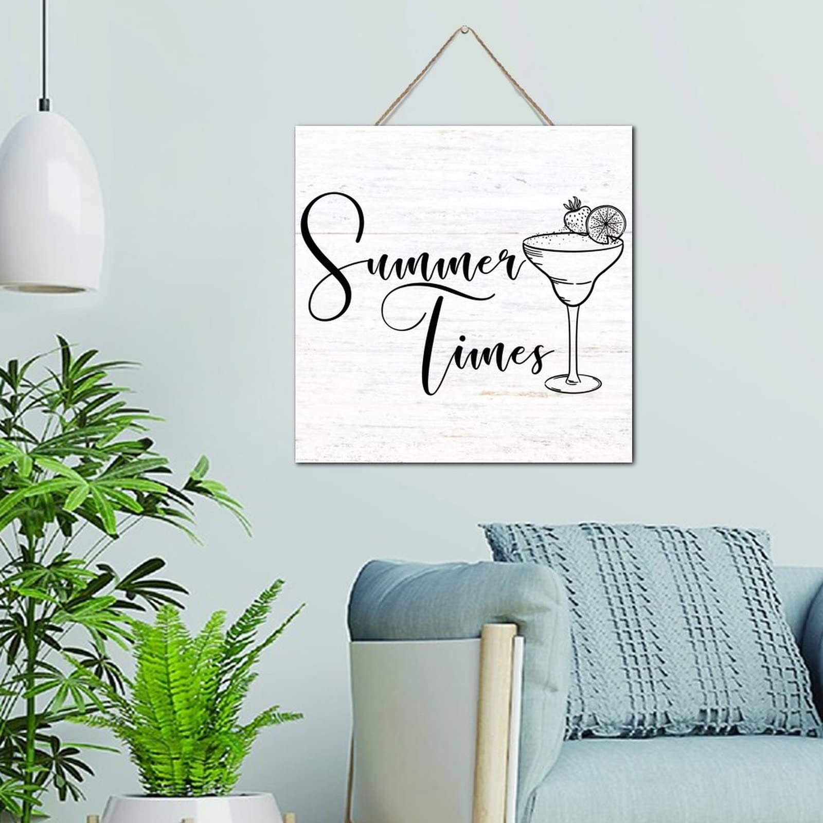 Plaque murale bois peinte Summer Times pour raviver un mur terne