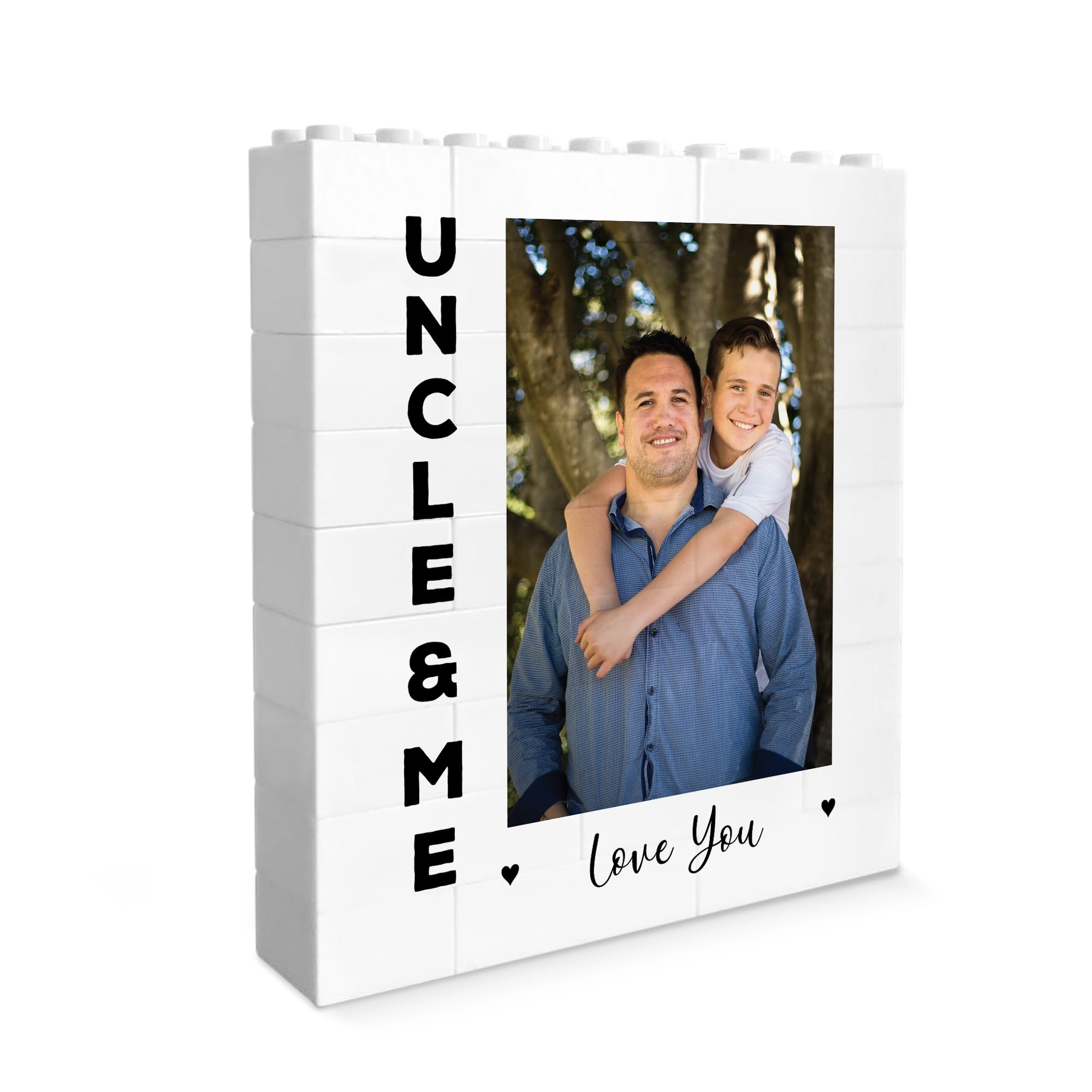 Red Ocean Personalised Gift For Uncle For Birthday Christmas Uncle Building Block Photo Plaque Gift From Niece Nephew Love Keepsake
