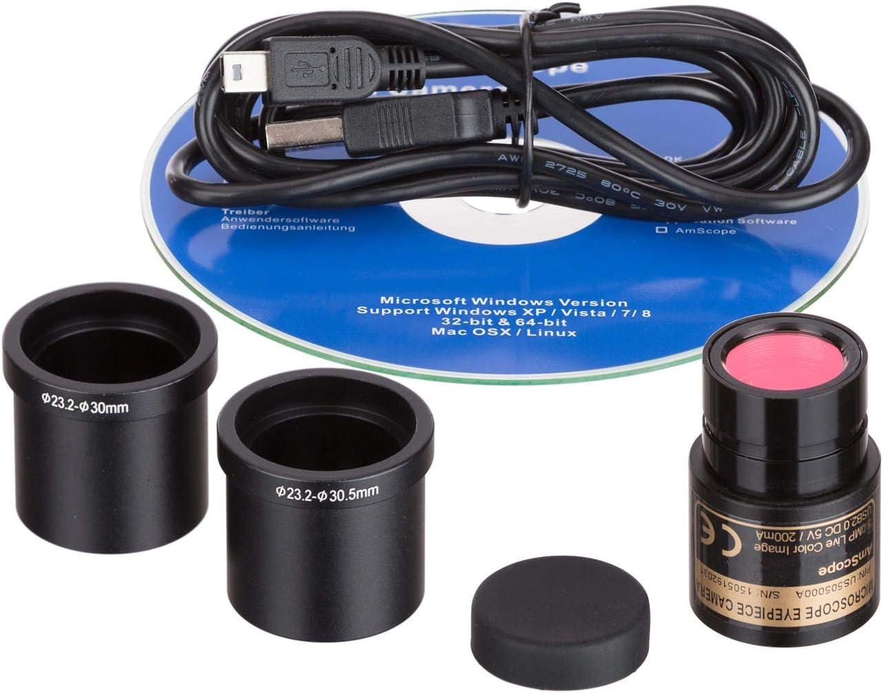 Cheapest 🛒 AmScope B120C-E1 Siedentopf Binocular Compound Microscope, 40X-2500X Magnification, LED Illumination, Abbe Condenser, Two-Layer Mechanical Stage, 1.3MP Camera and Software Windows XP/Vista/7/8/10