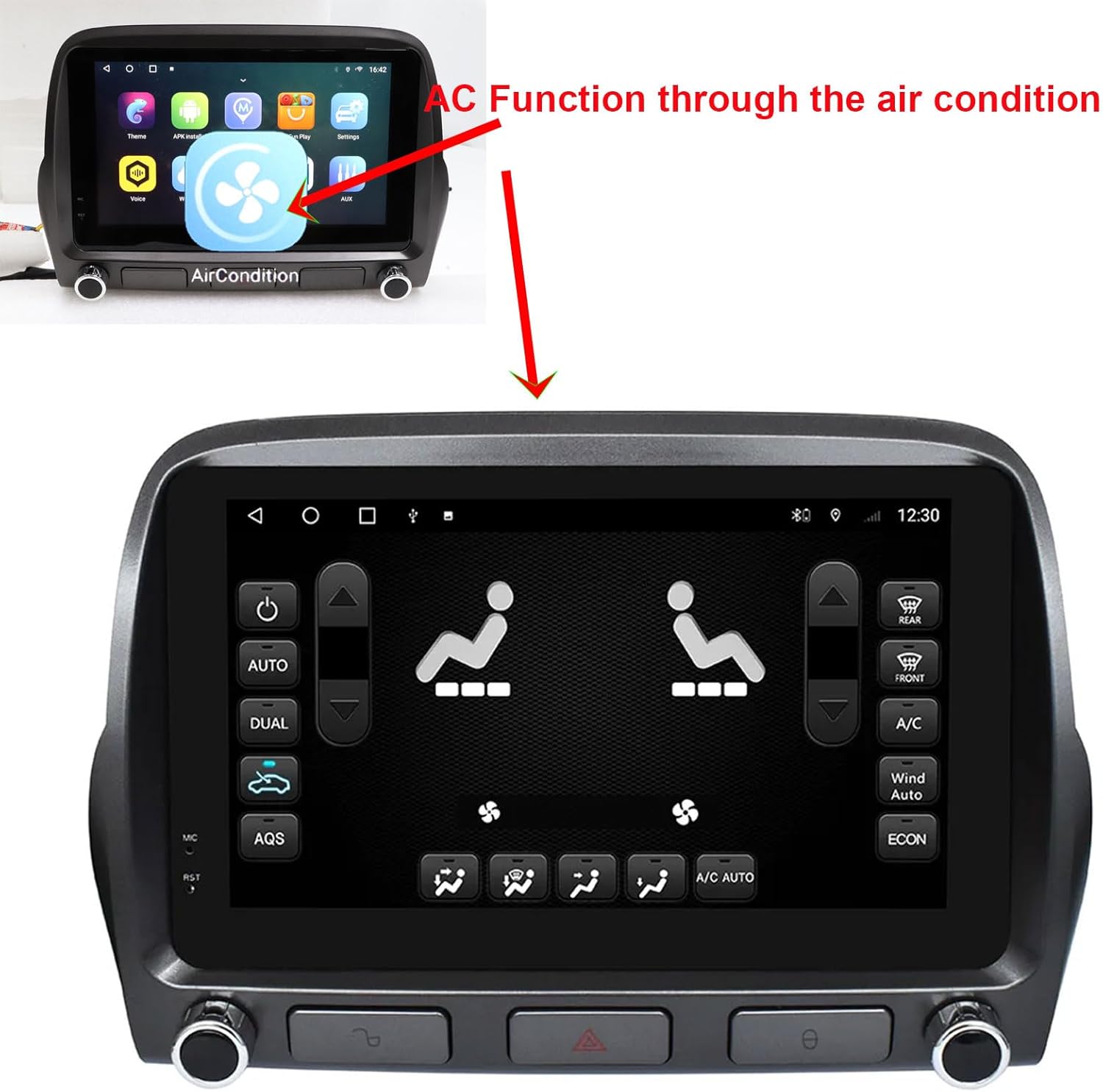 Car Radio Stereo for Chevrolet Camaro 2010-2015 4G+64G, 9 Inch Android System Touch Screen Multimedia Player Built in Carplay Android Auto Navigation WiFi Bluetooth SWC