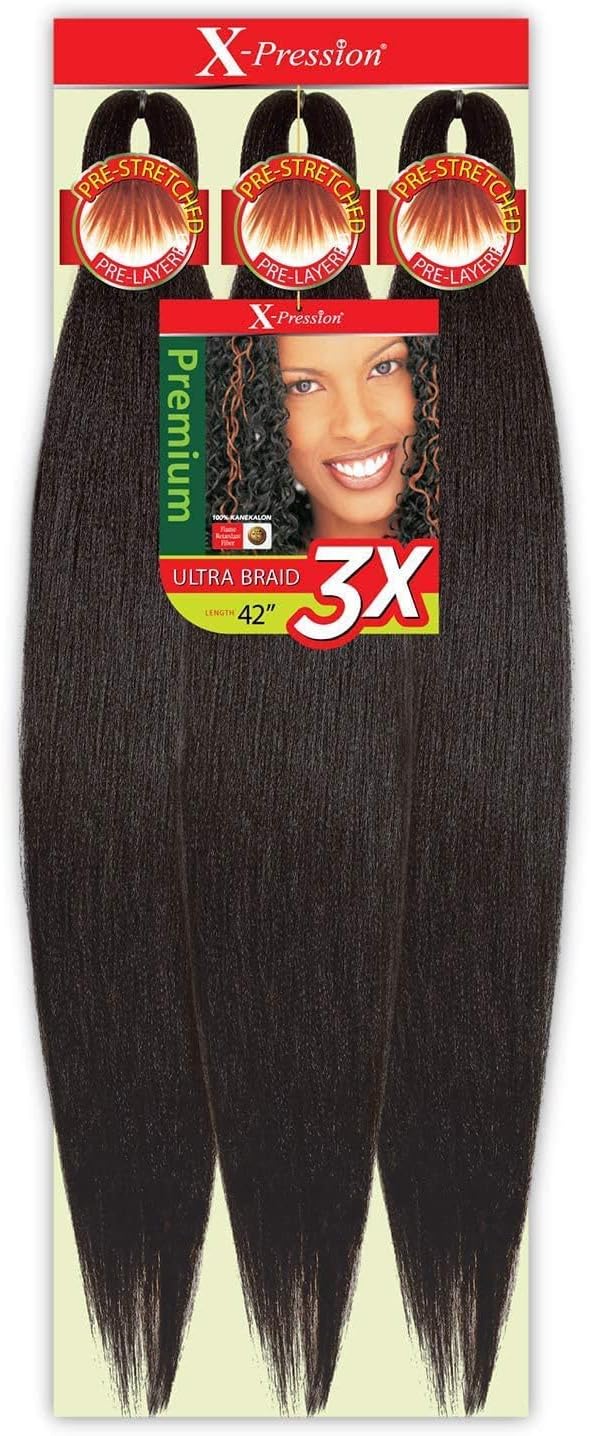 Braids X-Pression Kanekaion 3X Pre Stretched Braid 42" (5-Pack, 4)