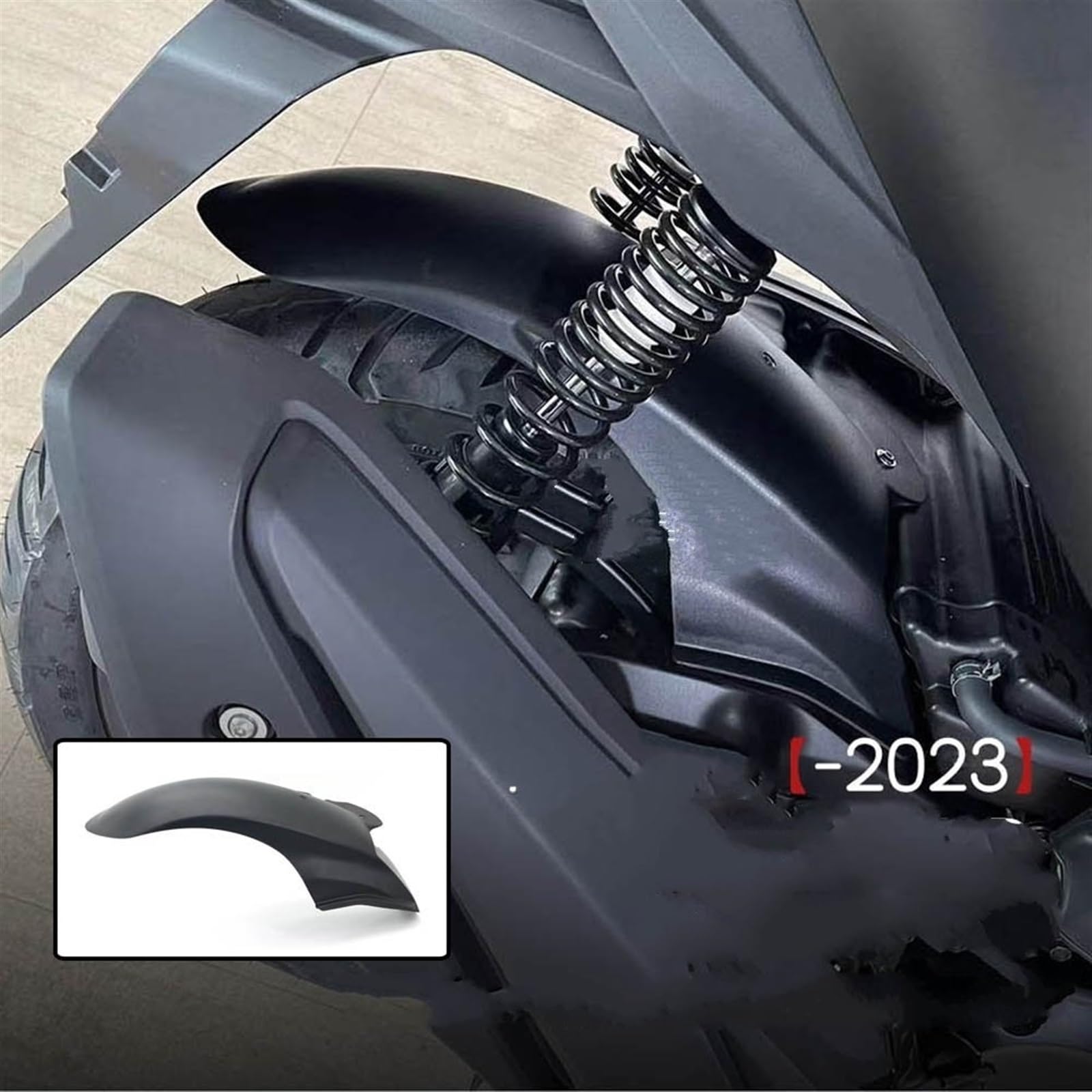 ‌parafango della moto‌ Parafango posteriore esteso per motocicletta, protezione anti-spruzzi, estensione pneumatico, kit parafango Hugger(Carbon Fiber Pattern)