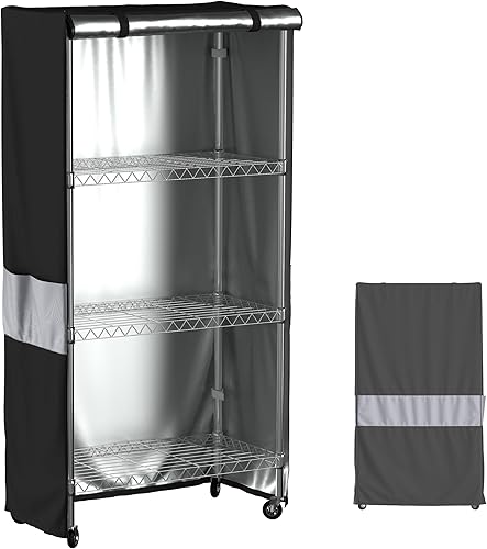 MOLLYAIR Cubierta para estante, cubiertas de estante para estanterías de alambre, adecuado para estante de 36 pulgadas de largo x 14 pulgadas de