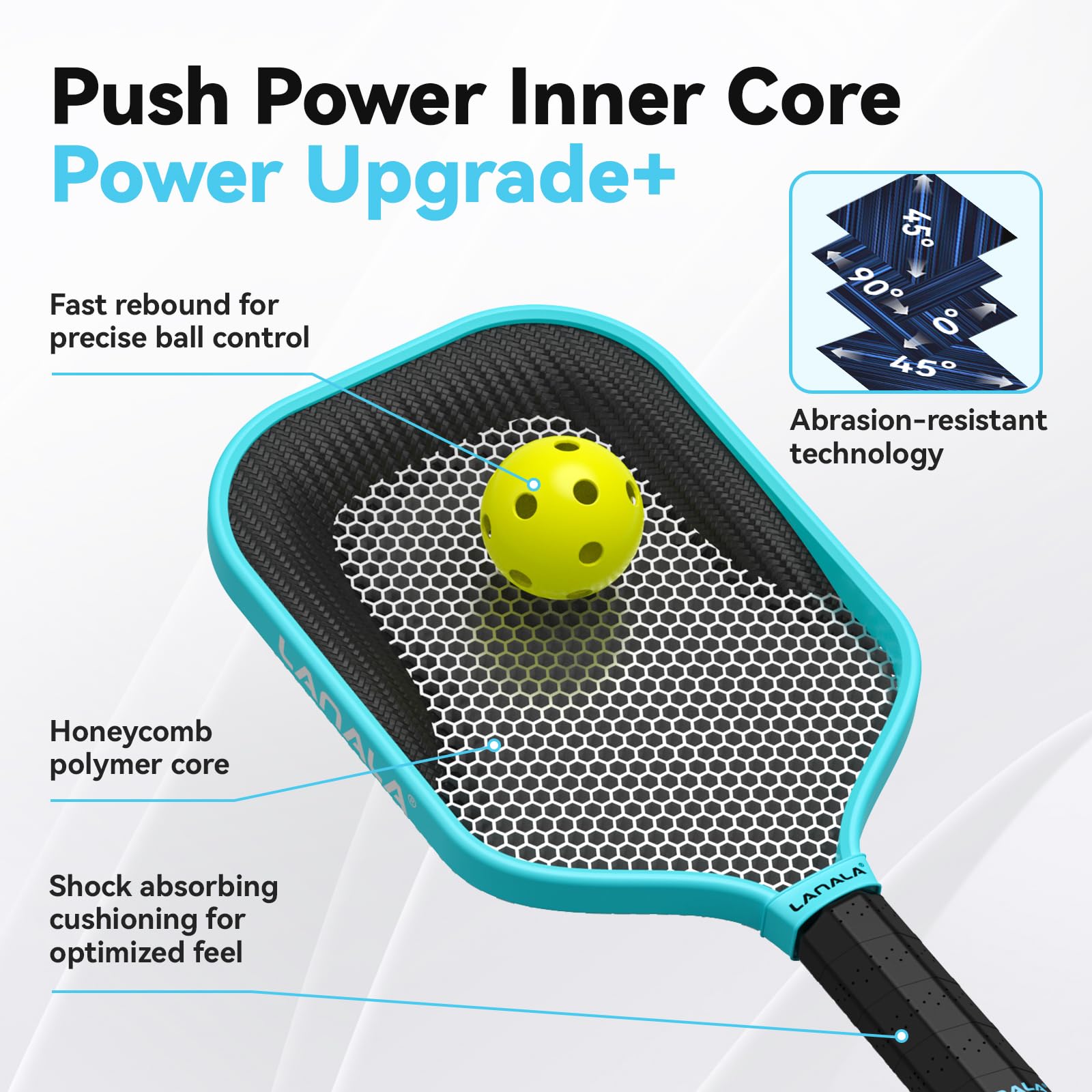 Amazon.co.jp: ピックルボールパドル、未加工カーボンファイバーT700耐