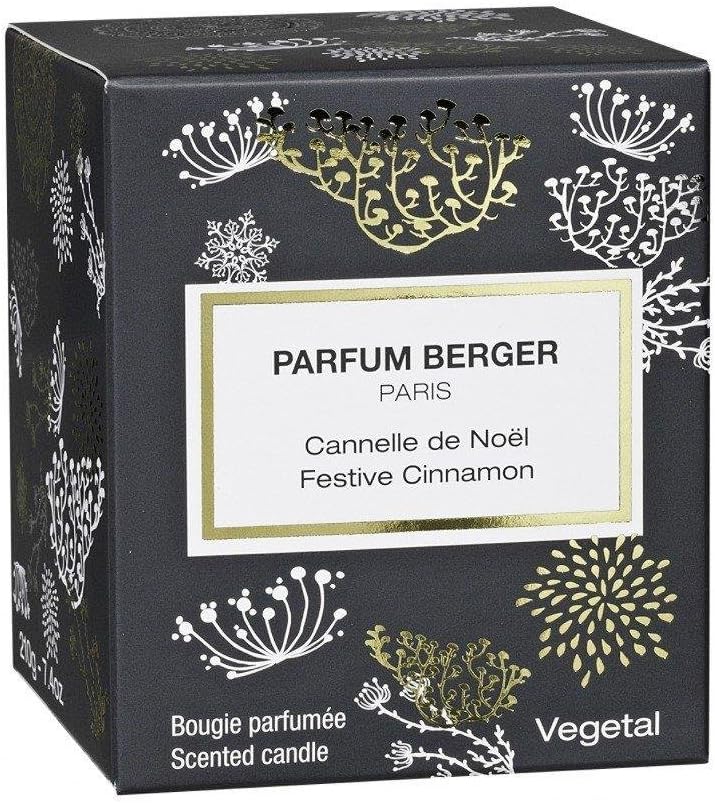 Lampe Berger Christmas Spices Scented Candle, Glass, Black, 10 x 10 x 10 cm, 1 Unit
