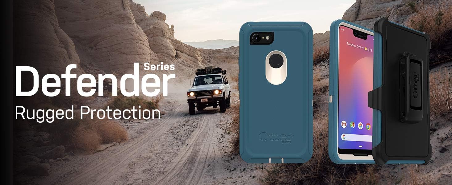 OtterBox Defender Series Case & Holster for Google Pixel 3 XL - Non-Retail Packaging - Big Sur