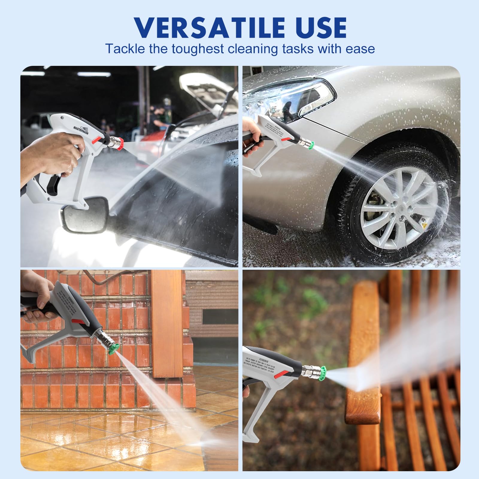 4000 PSI pistola per la lavatrice ad alta pressione con 5 punte dell'ugello d'acqua, accessori per la lavatrice a pressione a lancia corta, connettore per tubo M22 14MM per Karcher K1-K7