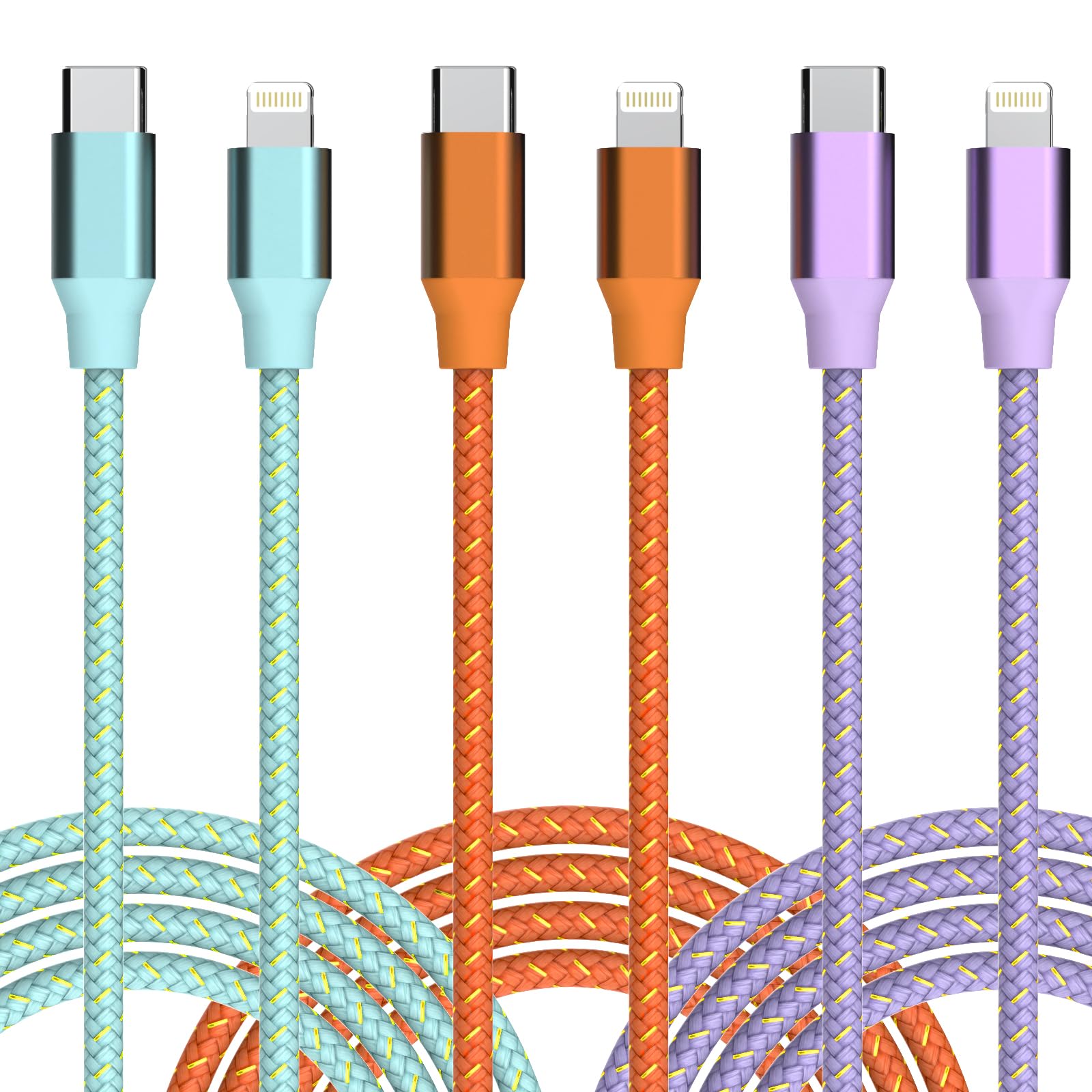 USB C to Lightning Cable for Apple MFi Certified iPhone Charger 6FT 3 Pack Fast Charging Type c to Lightning Cable iPhone Fast Charger for iPhone 14 13 12 11 Pro Max Xr Xs 8 and More