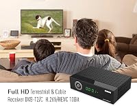 Edision PICCO T265 Pro HD földi és kábeltévés vevő DVB-T2 DVB-C H.265 HEVC FTA PVR USB HDMI SCART S PDIF WiFi támogatással univerzális 2 az 2
