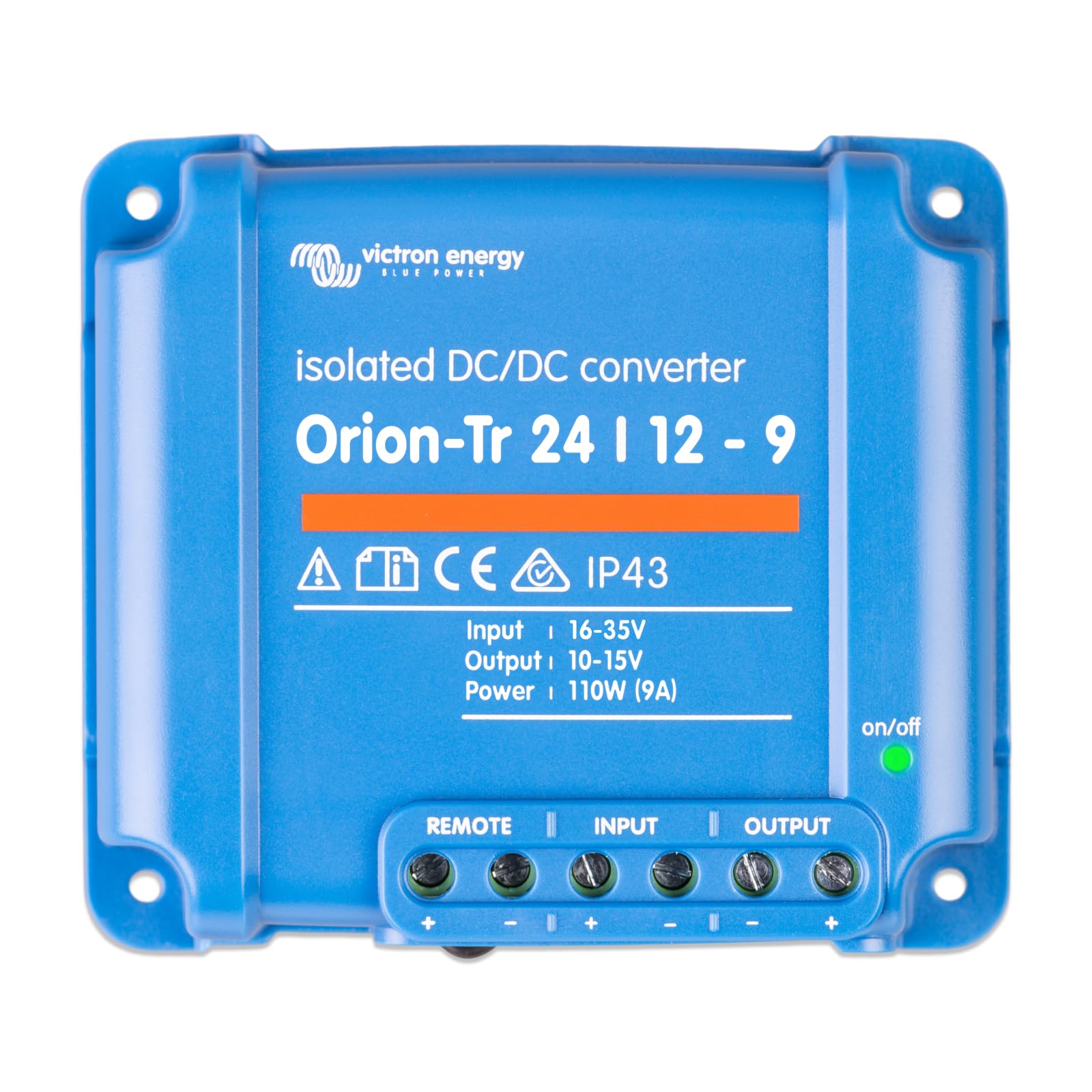 Victron Energy Orion-​Tr IP43 24/​12-​Volt 9 amp 110-​Watt Convertitore DC/​DC, Isolato