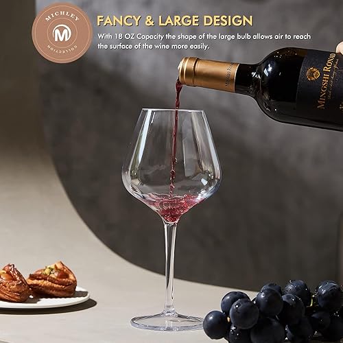 Miniatura 5 de MICHLEY Copas de vino flotantes para piscina, 18 onzas, irrompibles de plástico Tritan con tallo de vino tinto, ideales para playa, bar, camping,