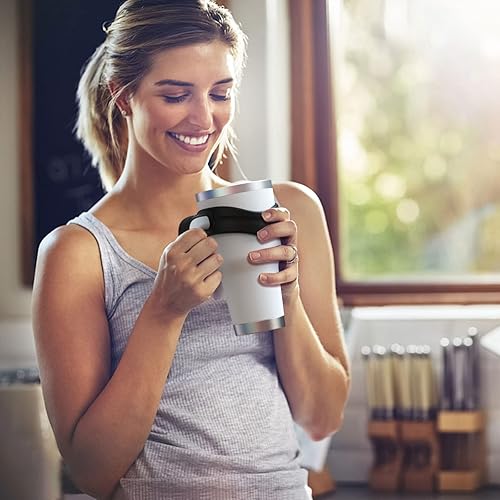 Miniatura 5 de Mango de vaso para vaso YETI Rambler, Rtic de 30 onzas, diseño anterior, Sic, OZARK TRAIL y más, sin BPA (solo asa) (negro)