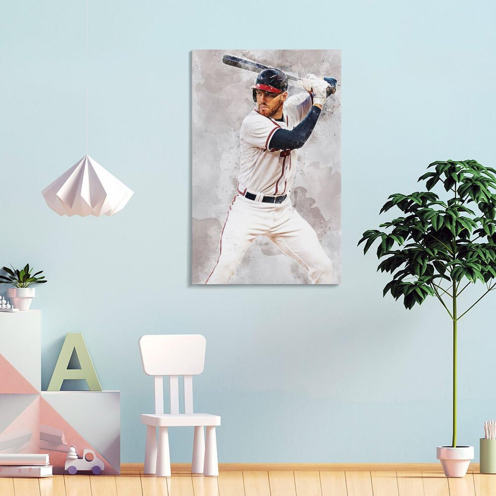 Amazon.co.jp: フレディ フリーマン 野球選手 壁装飾 絵画 スポーツ 