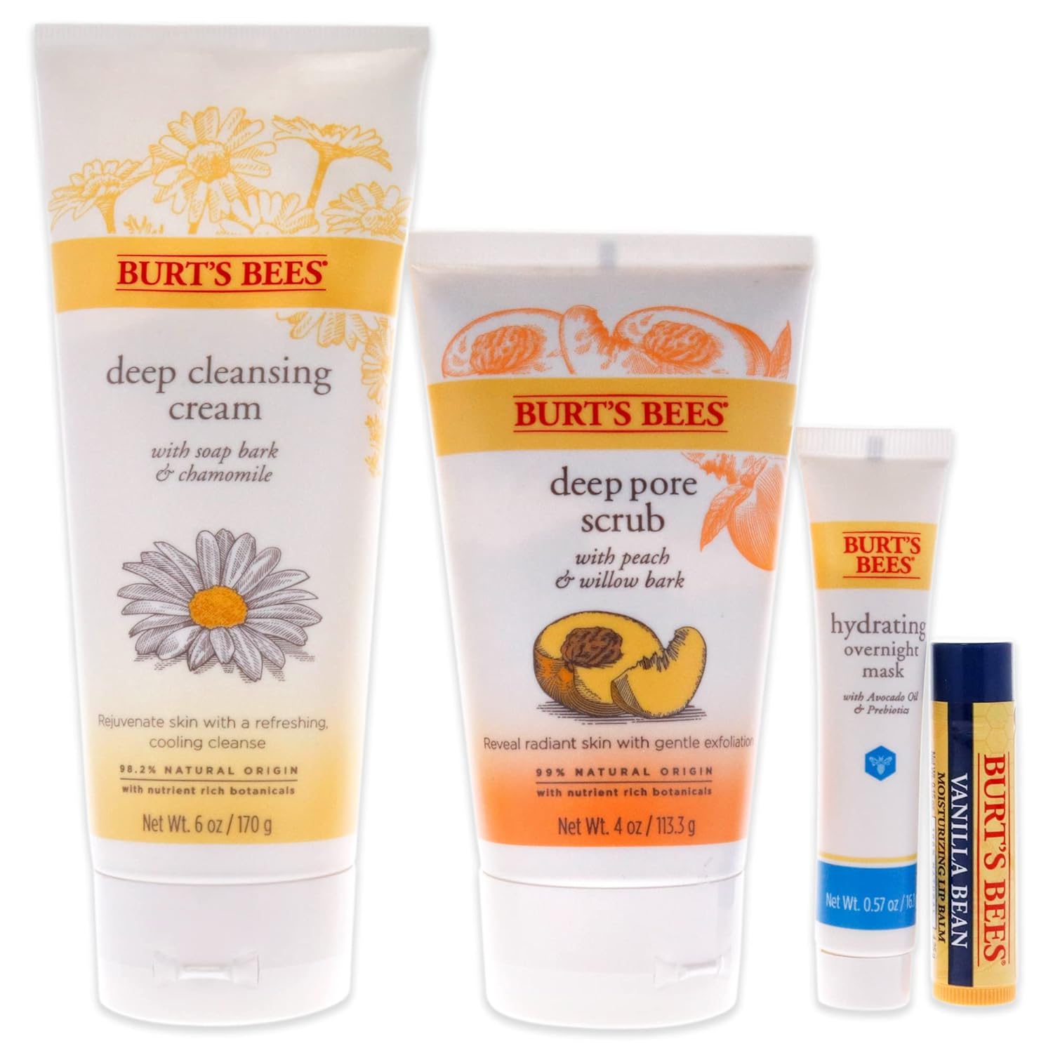 BURTS BEES Face Care Essentials Gift Set, 1 EA : Beauty & Personal Care