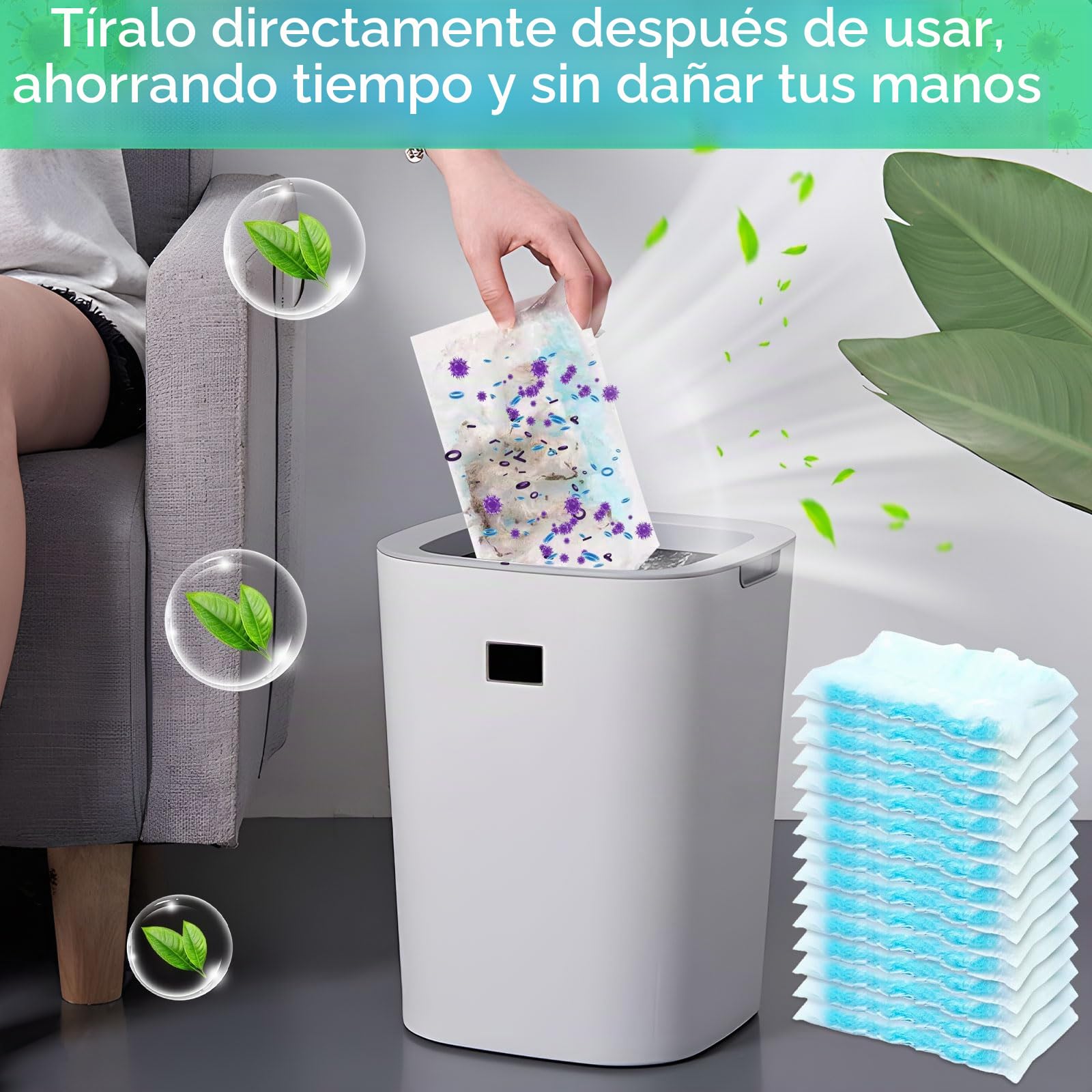 50 Piezas Plumero Duster Kit, Recambios para Plumero de Polvo, Plumeros Antiestático, con 1 Mango Largo Y 1 Mango Corto, Plumeros Atrapapolvo, para Pelo de Animales, Polvo, Suciedad