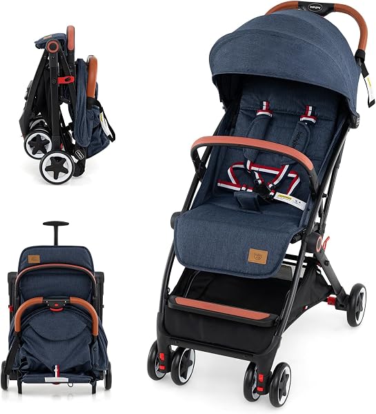 Baby Joy Lightweight Baby Stroller Blue with Mesh Net Feature