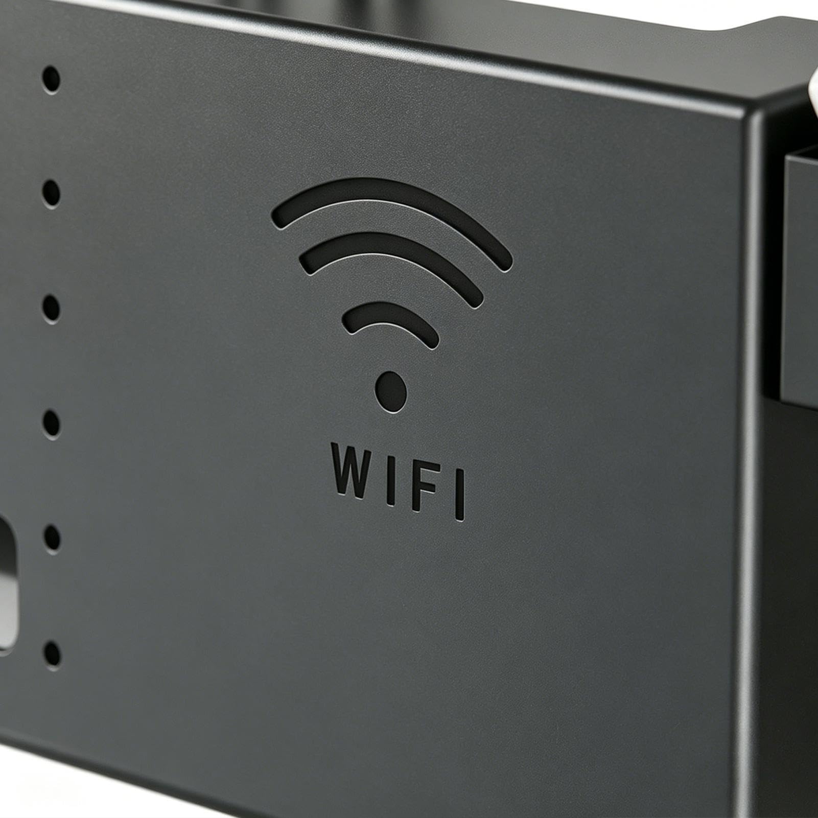 Router-Aufbewahrungsbox – Wandregal aus Karbonstahl, Wärmeableitungsschlitze, integrierte Kabelordnung, keine Bohrmontage | Schwimmende Netzwerk-Hub-Abdeckung für Wohnzimmer, Schlafzimmer, Wohnheim