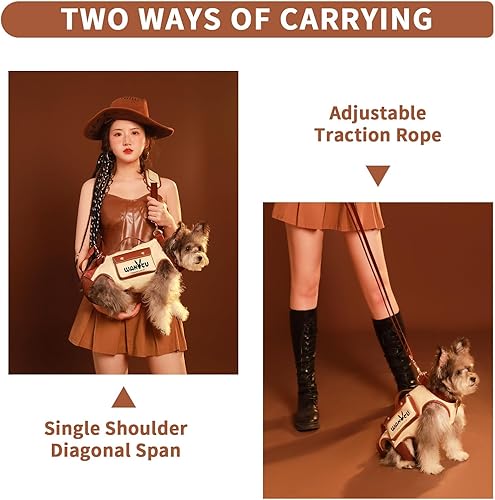 Miniatura 3 de Wakytu Arnés de elevación para perros, arnés VES ajustable para perro con bolsa pequeña para golosinas para cachorros
