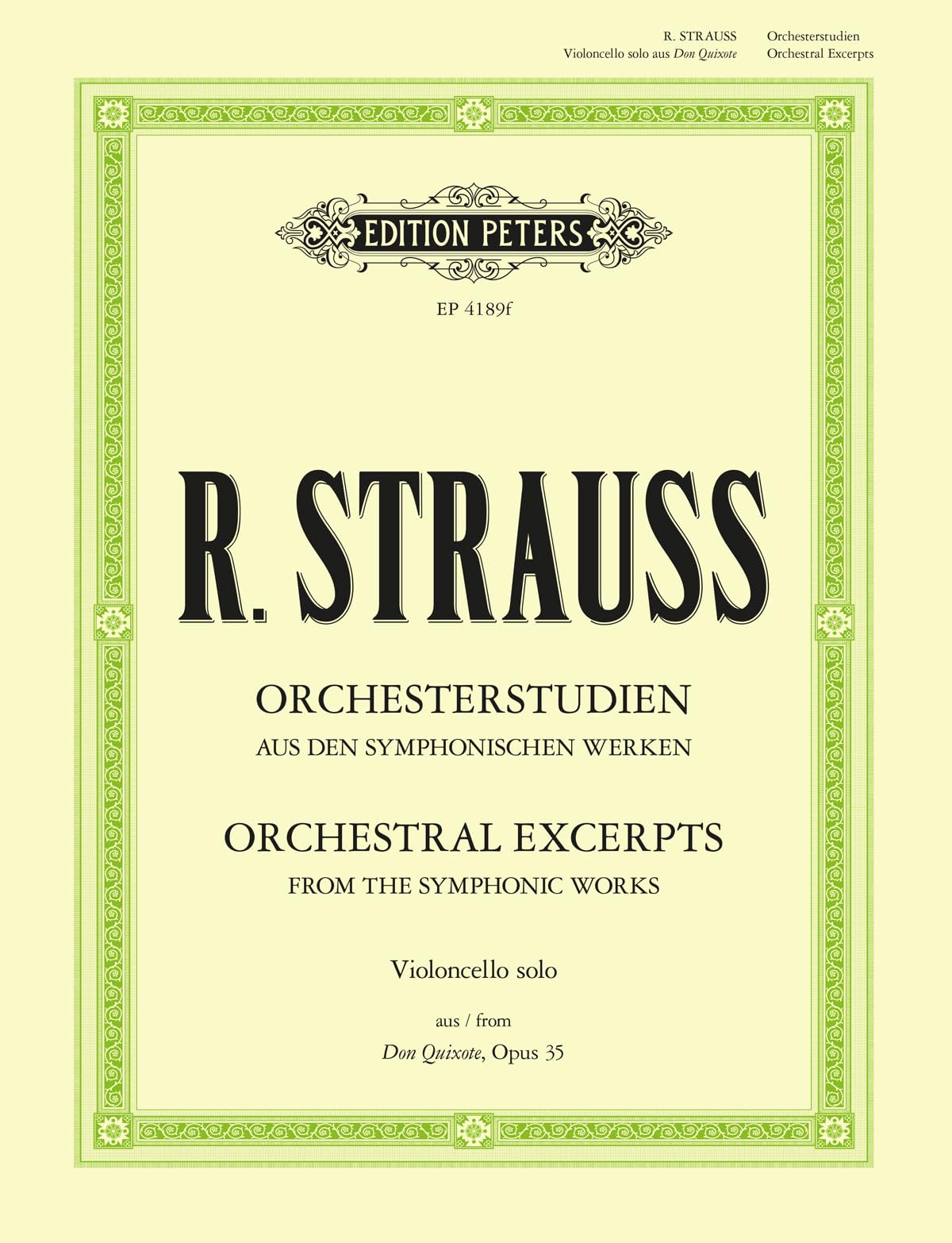 Don Quixote op.35 violoncelle édition de prestige pour soliste