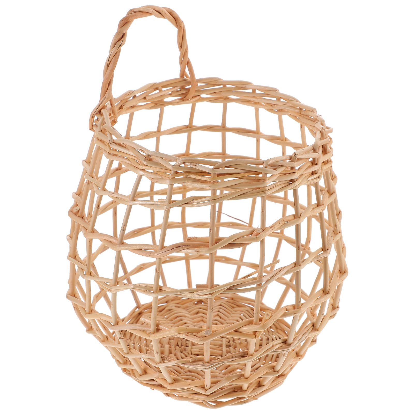 Cesta colgante de ratán para jengibre y especias organizador beige de cocina resistente al agua