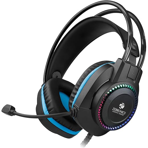 ZEBRONICS Jet Premium Wired Gaming Headphone 40mm
