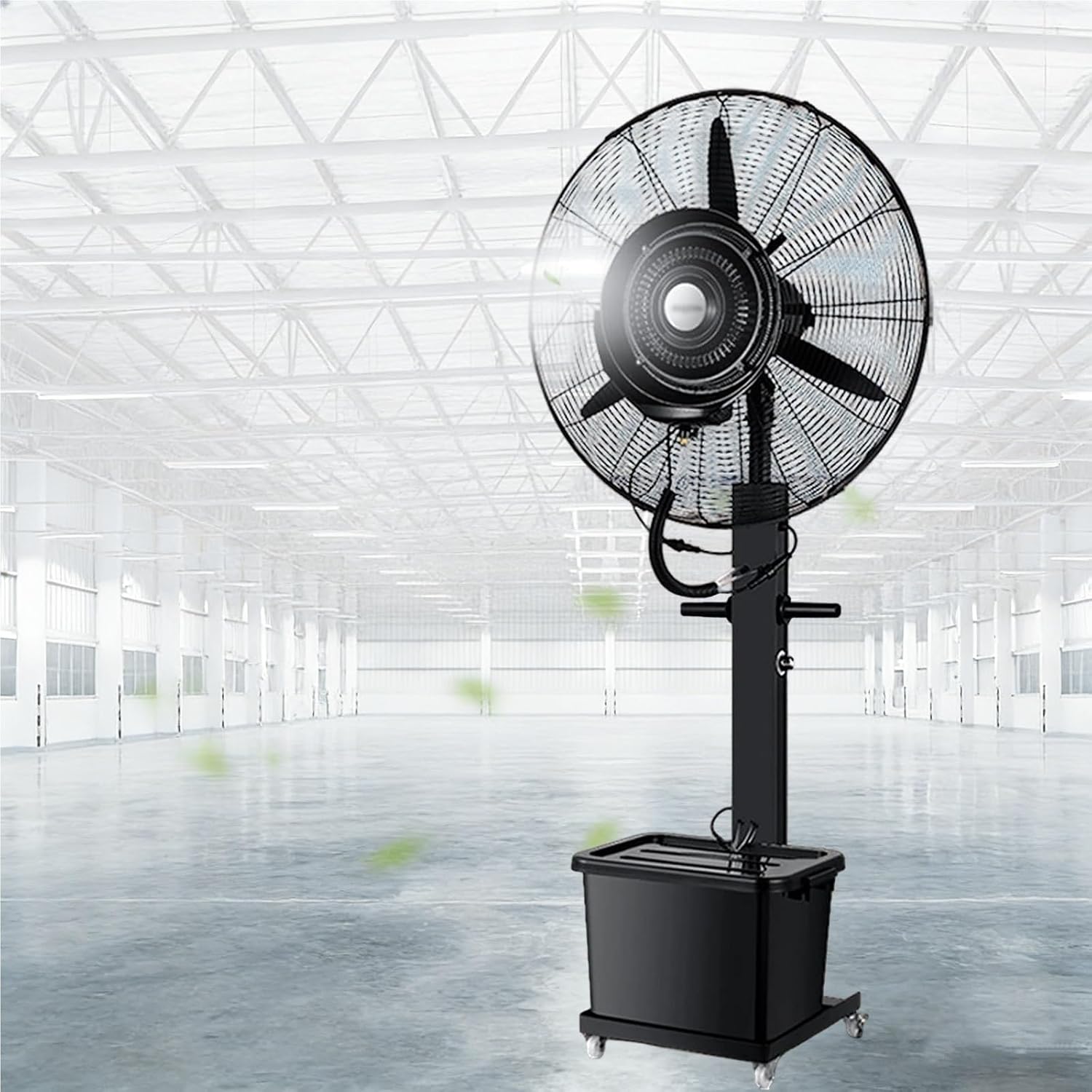 Large Misting Fan Outdoor, Portable Oscillating Pedestal Fan Quiet, 3 Speed, Humidifying Standing Misting Systems, for Industrial, Commercial, Residential