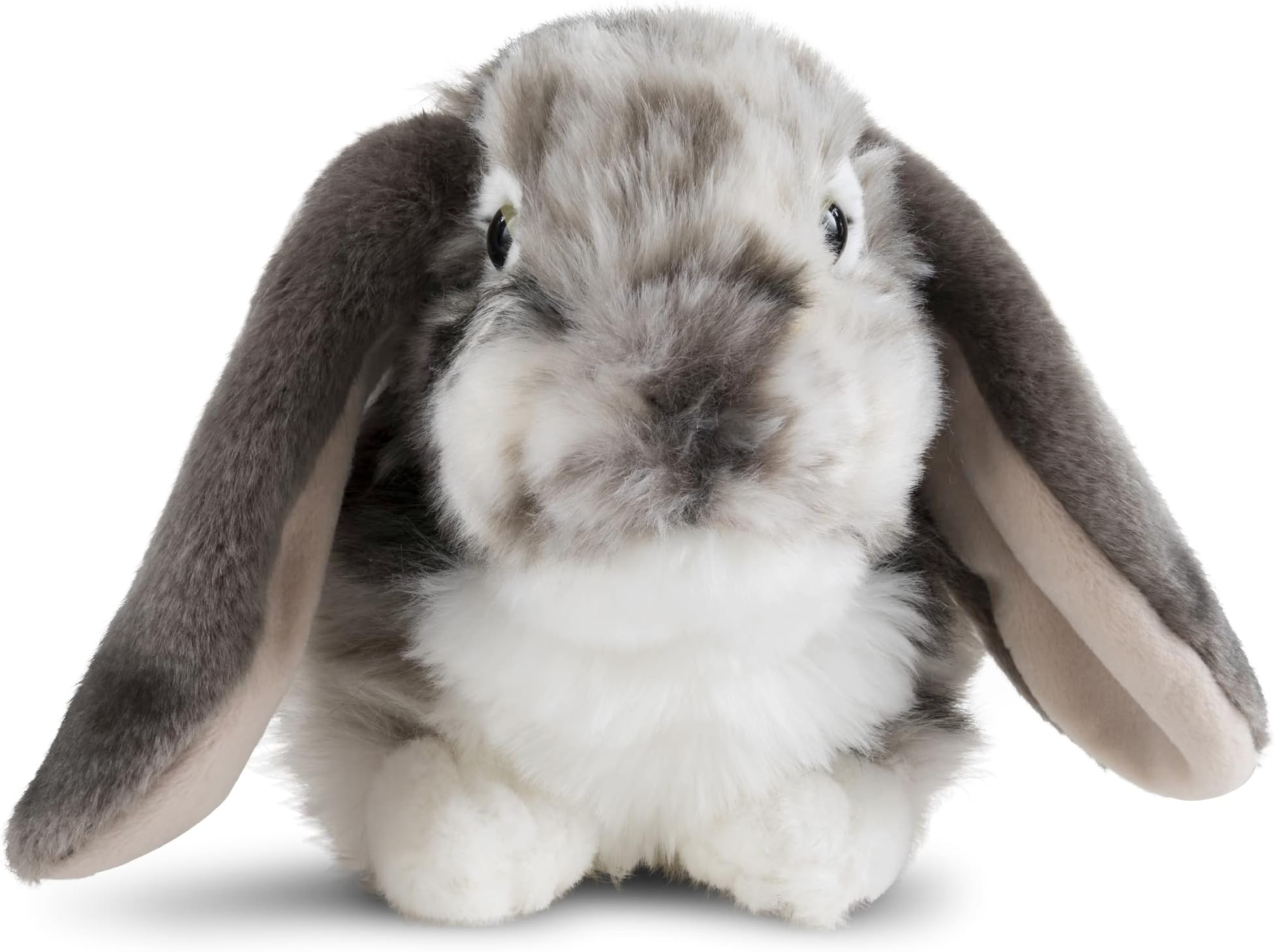 Living Nature Grey Dutch Lop Eared Rabbit, Realistic Soft Cuddly Bunny Toy, Naturli Eco - Friendly Plush,