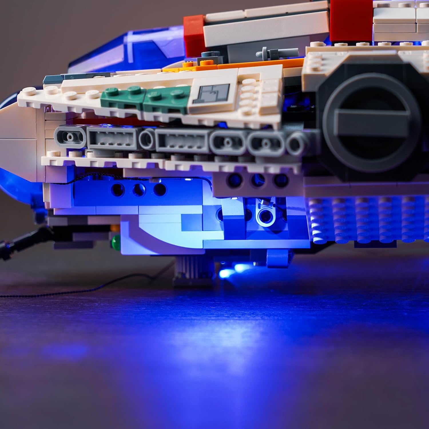 Upgraded Led Light Kit for Lego Ahsoka Ghost & Phantom II Building Set, Remote Version Compatible with Lego 75357 Model for Adults, Fun Gift for Lovers (Model Not Included)