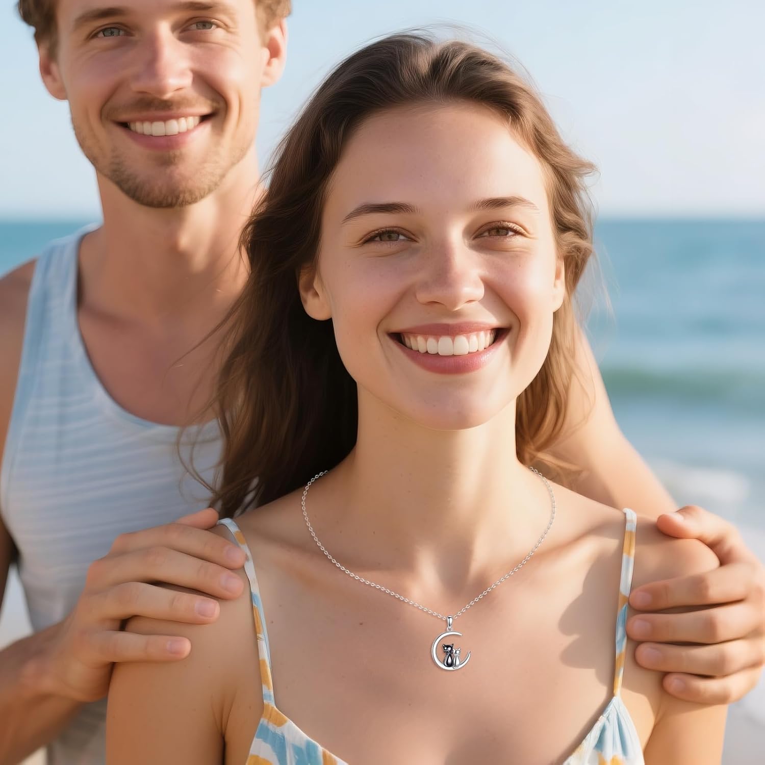 Cat Necklace for Women 925 Sterling Silver Black Cat Pendant Birthday Gifts Jewelry for Her - Image 6