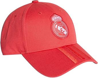 Adidas Men Real Madrid 3S Cap - Real Coral/Vivid Red/White, One Size