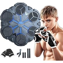 Music Boxing Machine for Kids - Wall Mounted Music Boxing Machine with Boxing Gloves Smart Bluetooth Music Boxing for Children Blue