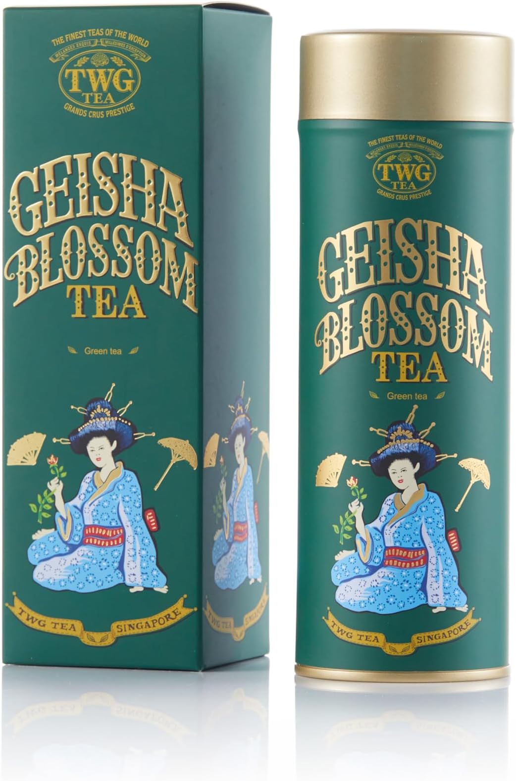 Tea | Geisha Blossom Tea | Green Tea | Passionfruit & Marigold Petals | Haute Couture Tin, 100g | Gift Set