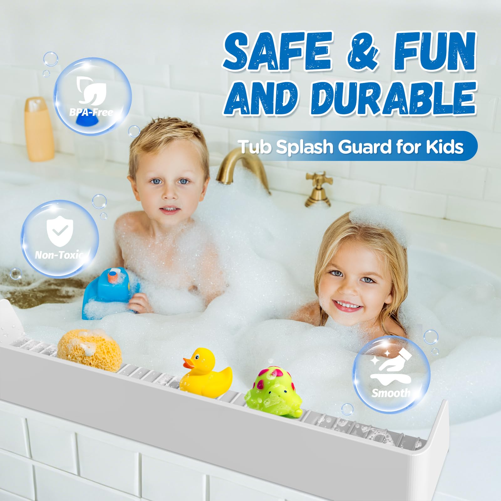 Funny Old Man Mensola da gioco in silicone per vasca da bagno per bambini, vassoio per giocattoli con 11 ventose, mantiene la zona del bagno asciutta per vasca, organizer per accessori da bagno per