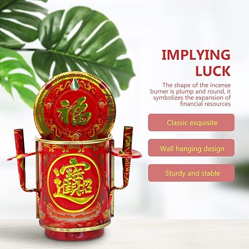 Miniatura 7 de Cabilock Quemador de incienso de hierro montado en la pared, elegante incensario para decoración de meditación, diseño ligero, fácil de usar, tienda