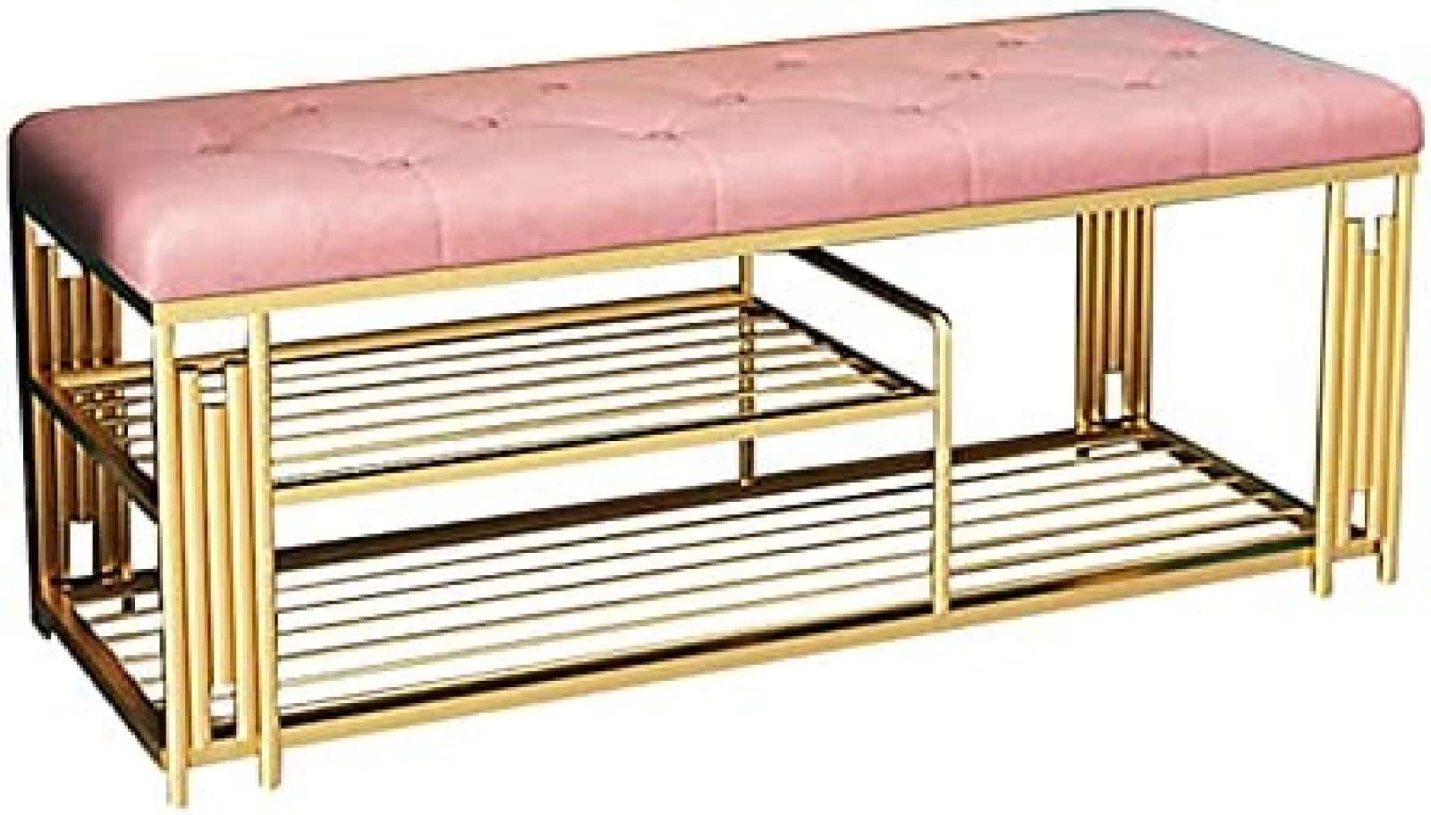 Banc de rangement de chaussures de qualité supérieure avec assise matelassée haut de gamme