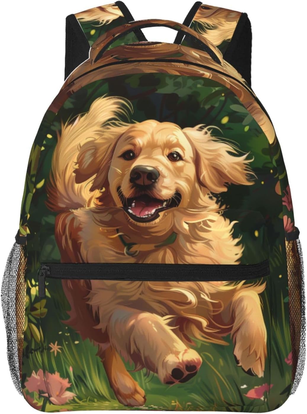 Lightweight Golden Retriever Backpack for Women & Teens – Ideal for School, Travel, and Hiking