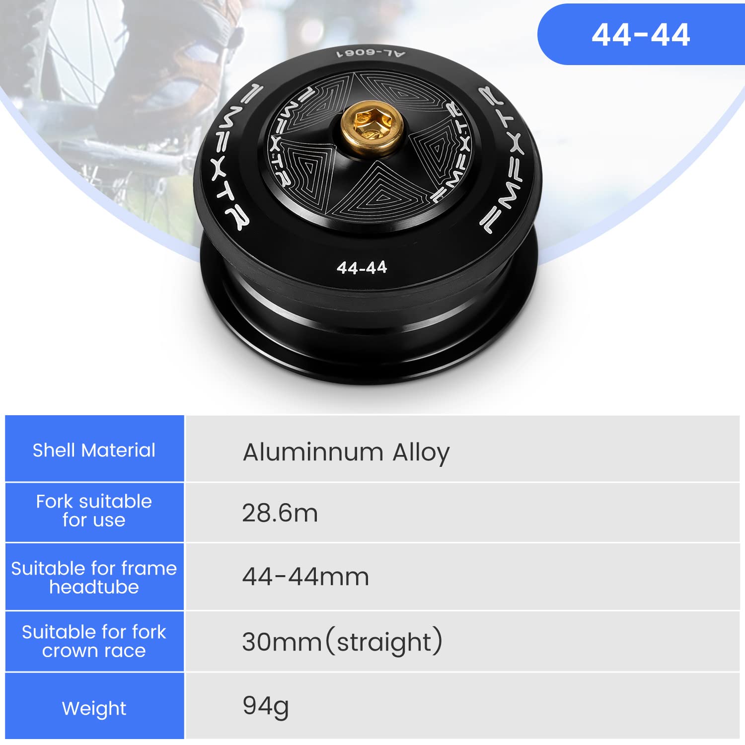 EVGATSAUTO Fahrrad Steuersatz 44-56mm - Aluminium Headset Für Vorderradgabel Ersatz