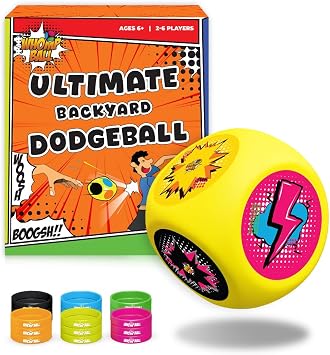 SWOOC Games - Whomp Ball - Ultimate Backyard Dodgeball - Soft Foam Dice - Yard Games, PE Equipment & Team Building - Outdoor Playground Equipment Dodge Balls - Physical Education for Kids & Adults