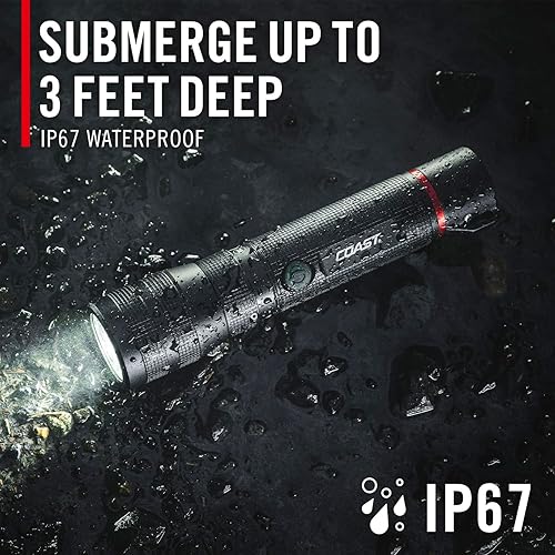 Miniatura 6 de Coast Linterna LED recargable impermeable G60R de 1000 lúmenes, paquete de 2