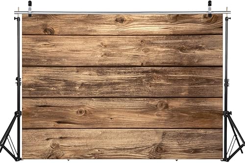 Miniatura 2 de WOLADA Fondo de pared de madera rústica de 10 x 8 pies, tablero de madera marrón natural, fondo de fotografía, baby shower, fiesta de cumpleaños,